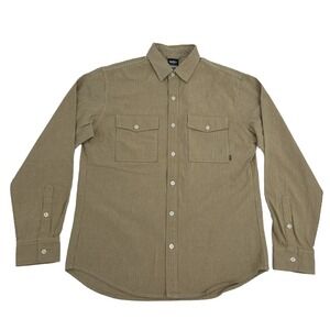 Nike 6.0 Shirt Men's L Brown Stripes Button Up Streetwear Skateboarding‎